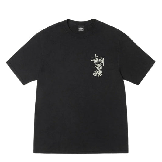 Stussy T恤 双龙水洗染色 (黑色)