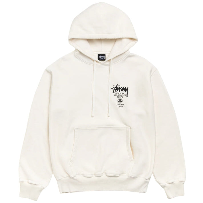 Stussy Hoodie World Tour 2024 Pigment Dyed (NATURAL)