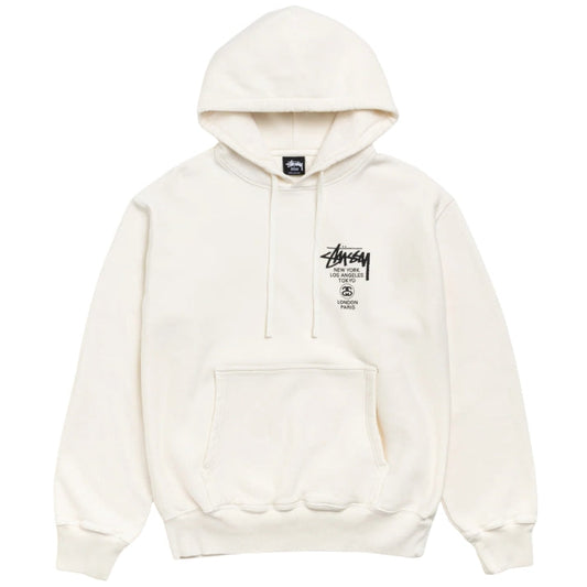 Stussy Hoodie World Tour 2024 Pigment Dyed (NATURAL)