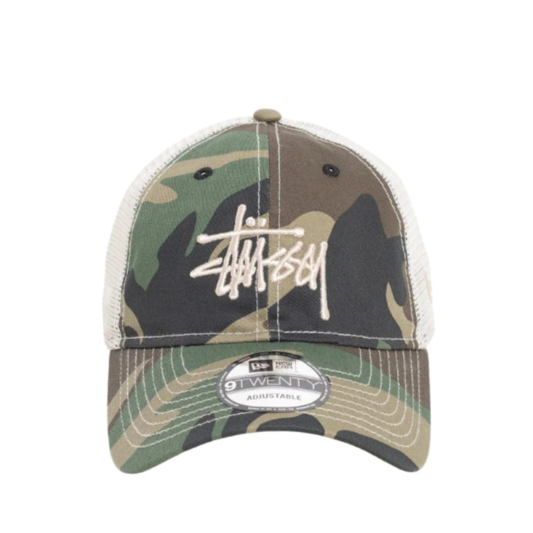Stussy X New Era 9twenty Basic Trucker (WOODLAND CAMO)