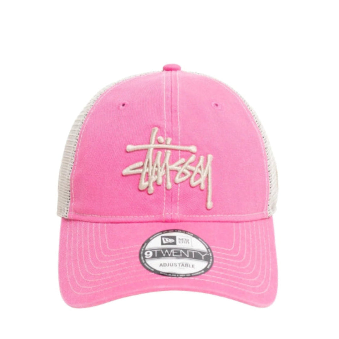 Stussy X New Era 9twenty Washed Basic Trucker (PINK)