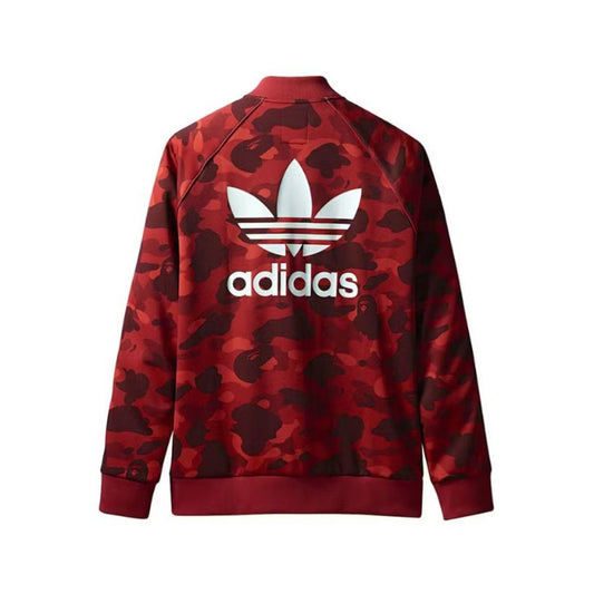 BAPE X adidas adicolor 运动夹克 (原色红)