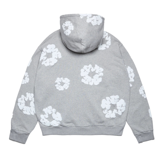 Denim Tears Cotton Wreath Zip Up Hoodie (GREY)