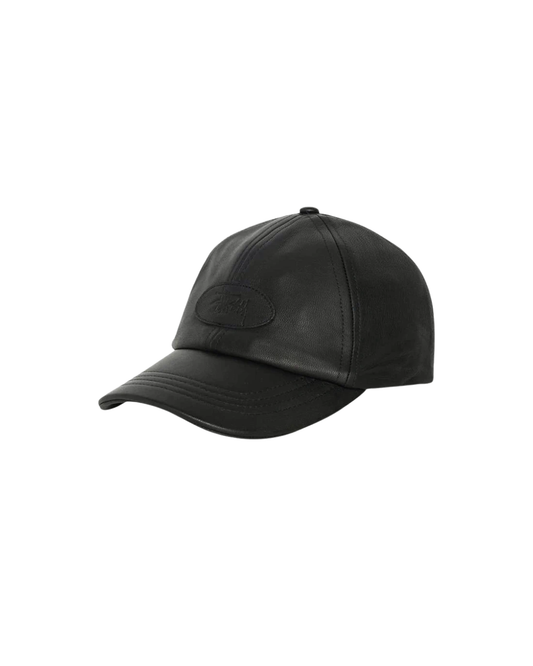 Stussy Low Profile Leather Strapback (BLACK)