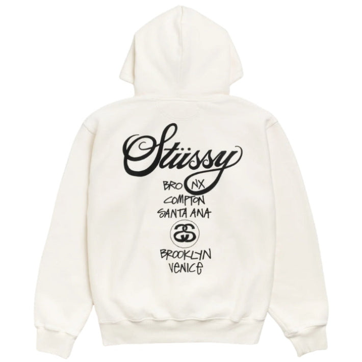 Stussy Hoodie World Tour 2024 Pigment Dyed (NATURAL)