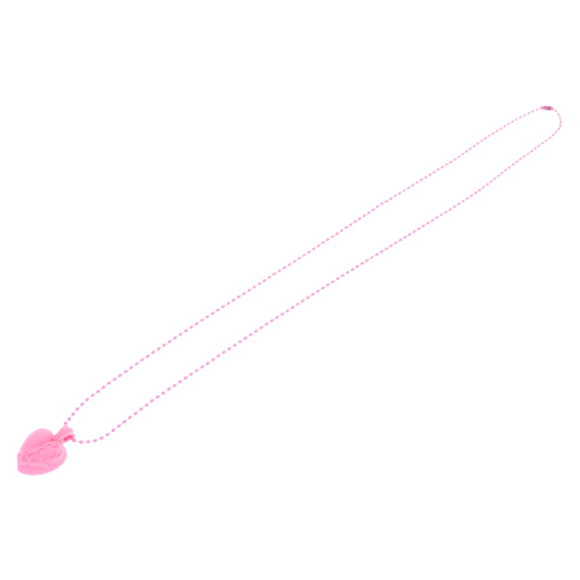 Chrome Hearts Silicone Rubber Heart Necklace (PINK)