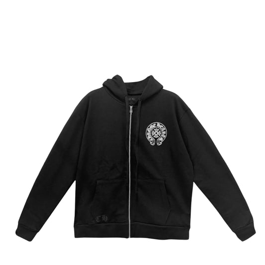 Chrome Hearts Beijing Exclusive Horseshoe Zip Up Hoodie (BLACK)