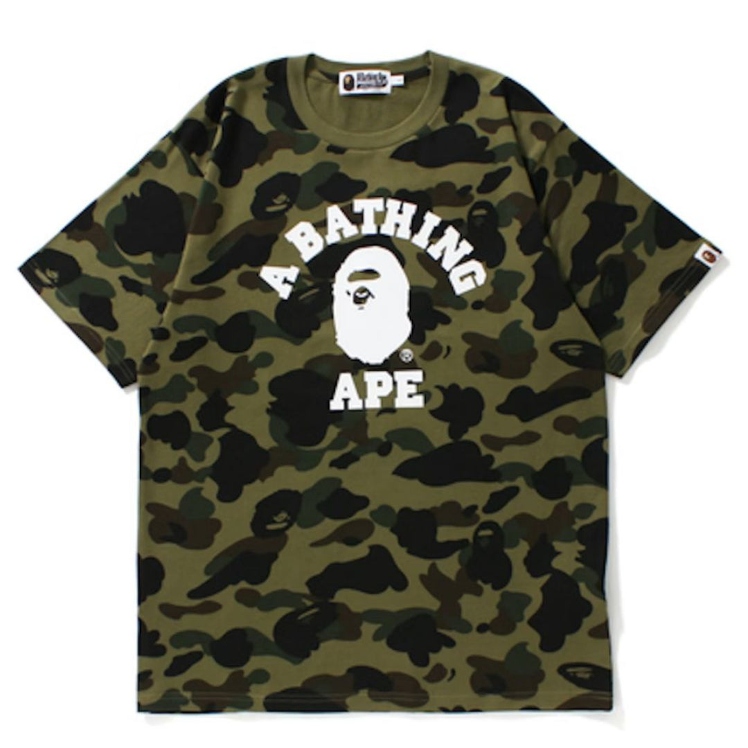 BAPE 1st Camo College Tee (GREEN CAMO)