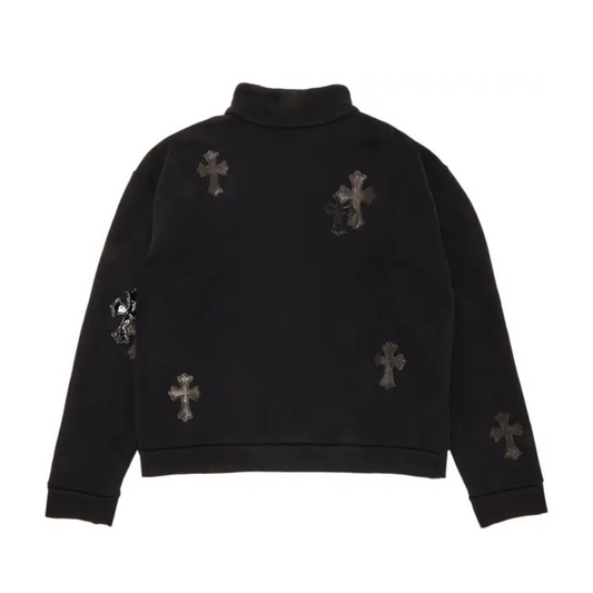 Chrome Hearts Multicross Patch Quarter Zip Sweatshirt (BLACK)