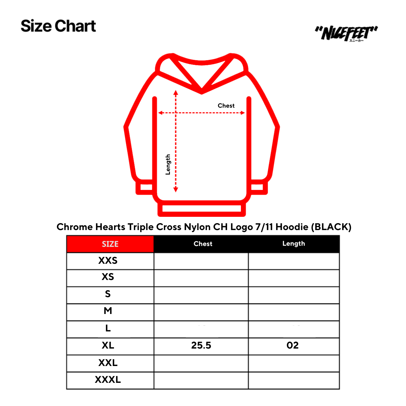 Chrome Hearts Triple Cross Nylon CH Logo 7/11 Hoodie (BLACK)