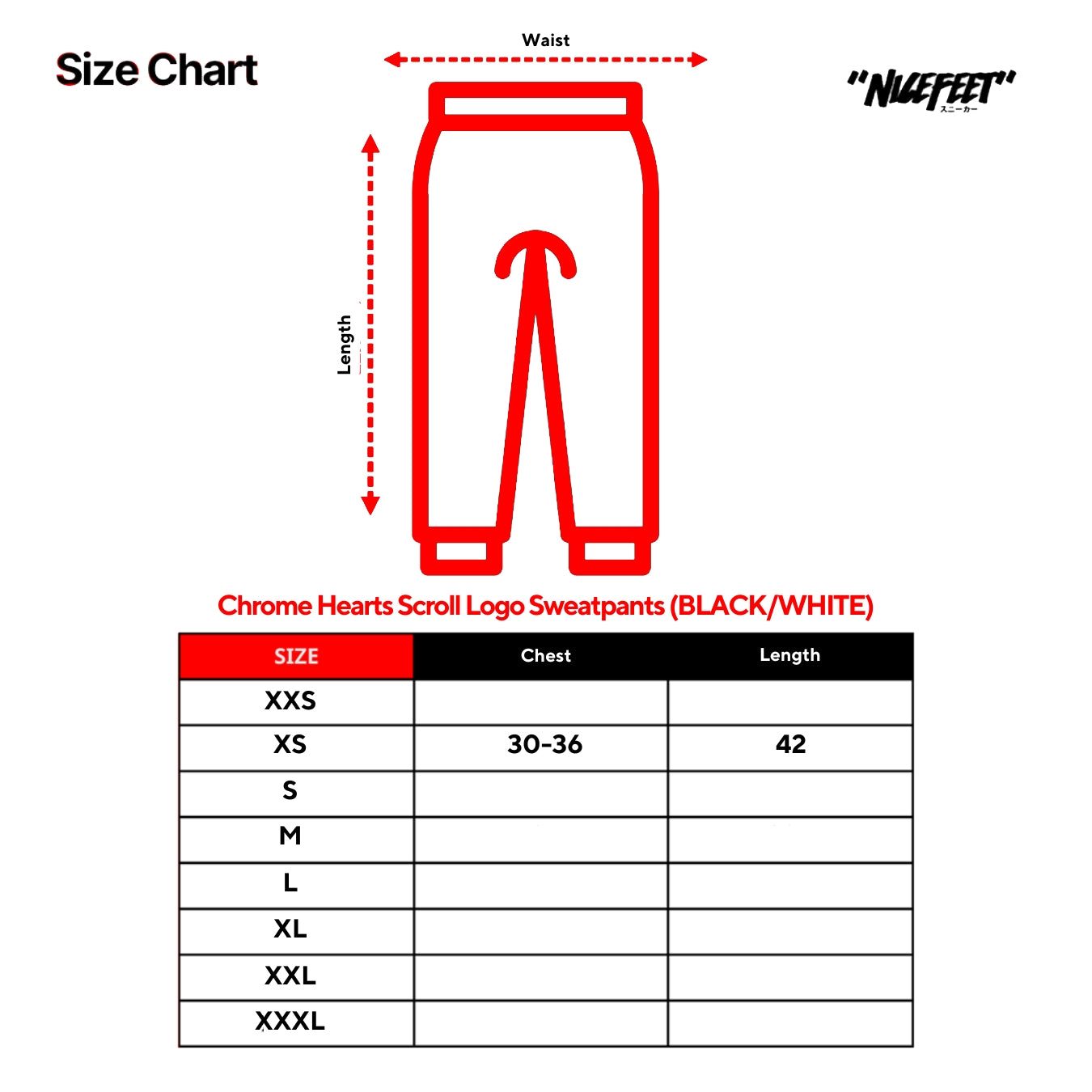 Chrome Hearts Scroll Logo Sweatpants (BLACK/WHITE)