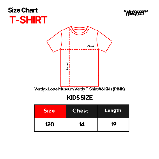 Verdy x Lotte Museum Verdy T-Shirt #6 Kids (PINK)
