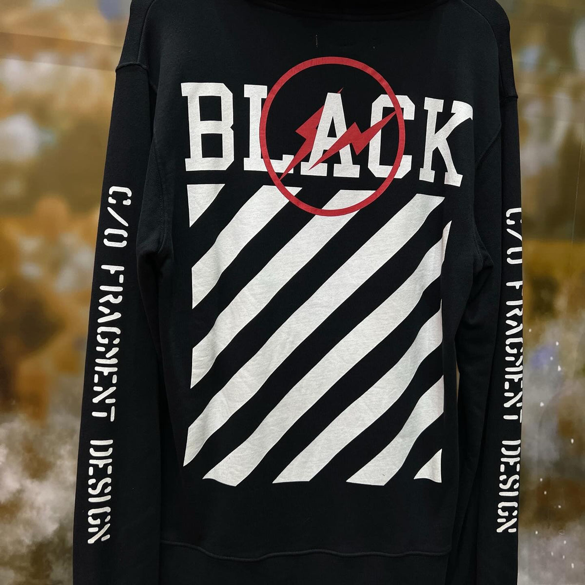 OFF-WHITE X Fragment Off Black Hoodie (BLACK)