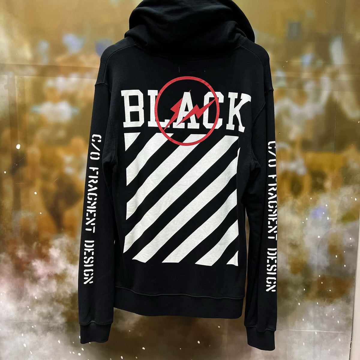 OFF-WHITE X Fragment Off Black Hoodie (BLACK)