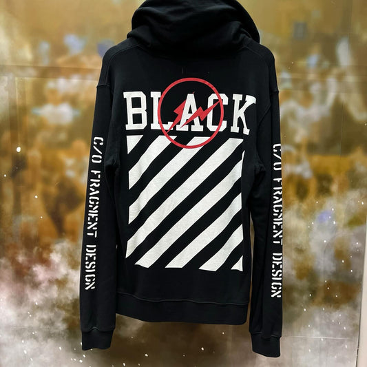 OFF-WHITE X Fragment Off Black Hoodie (BLACK)