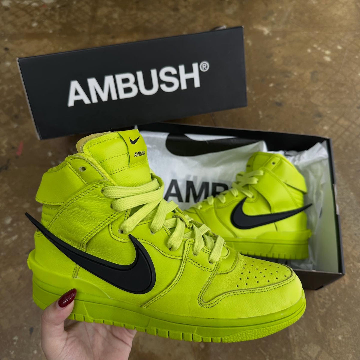 Nike Dunk High AMBUSH Flash “Lime”