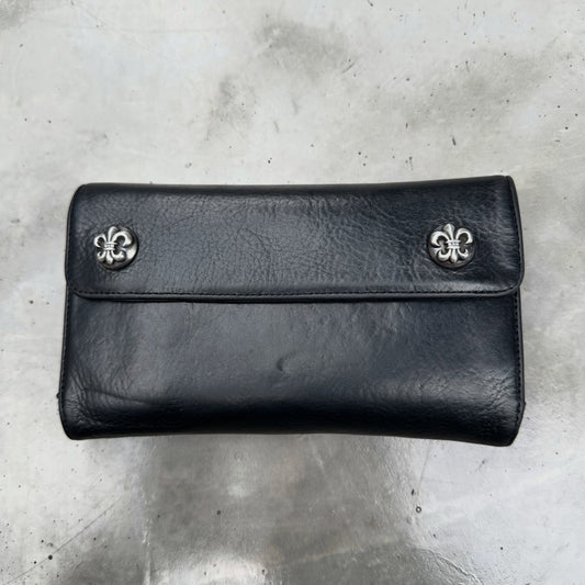 Chrome Hearts Fleur Button Trifold Large Wallet