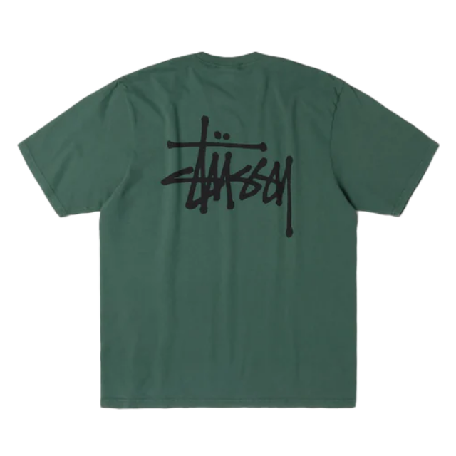 Stussy Tee Basic Stussy 颜料染色(松木色)