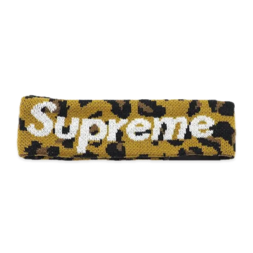 Supreme x New Era Big Logo Headband FW18 Leopard
