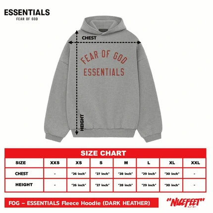FOG – ESSENTIALS Fleece Hoodie (DARK HEATHER)