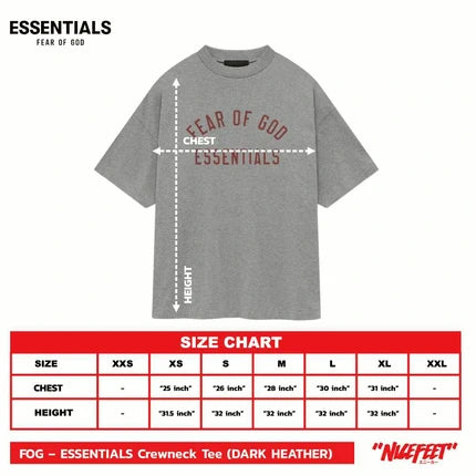 FOG – ESSENTIALS Jersey Crewneck Tee (DARK HEATHER)