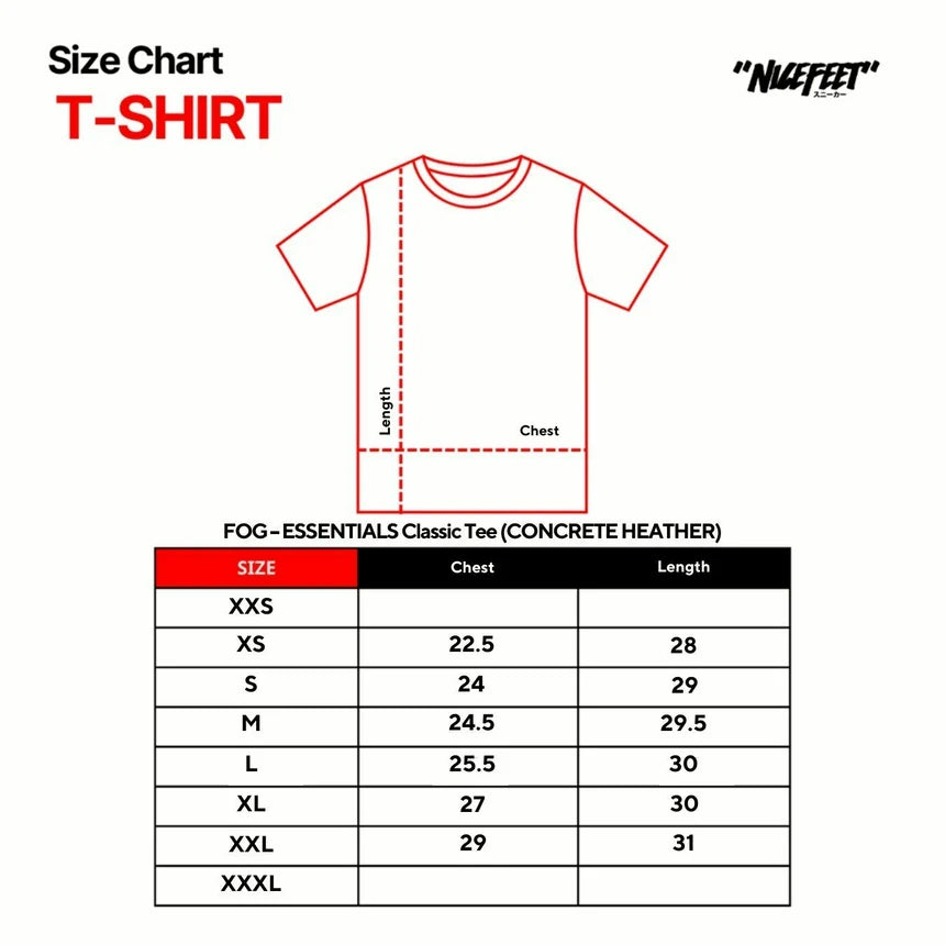 FOG – ESSENTIALS Classic Tee (CONCRETE HEATHER)