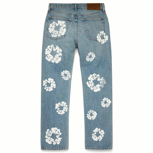 Denim Tears Straight Cotton Wreath Denim Pant (LIGHT WASH)