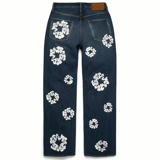 Denim Tears Baggy Cotton Wreath Denim Pant (DARK WASH)