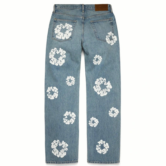Denim Tears Baggy Cotton Wreath Denim Pant (LIGHT WASH)