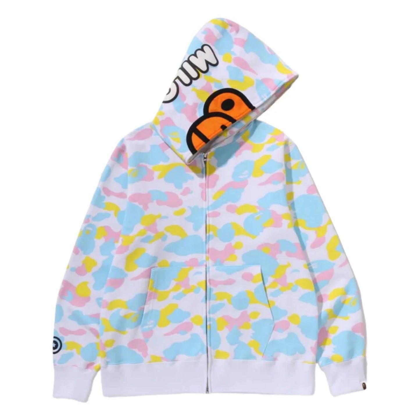 BAPE New Multi Camo Baby Milo Regular Fit Full Zip Hoodie (WHITE)