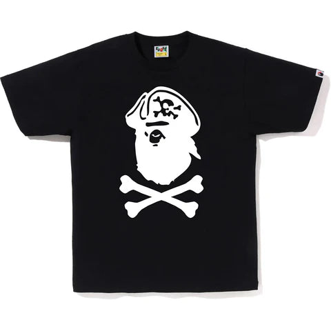 BAPE 猿人交叉骨学院T恤 (黑色)