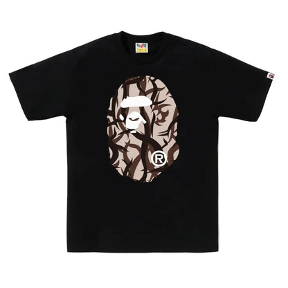 BAPE Trial Camo Big Ape Head Tee (BLACK/BEIGE)