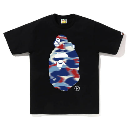 BAPE Screen Camo Milo On Big Ape Tee (BLACK/BLUE)