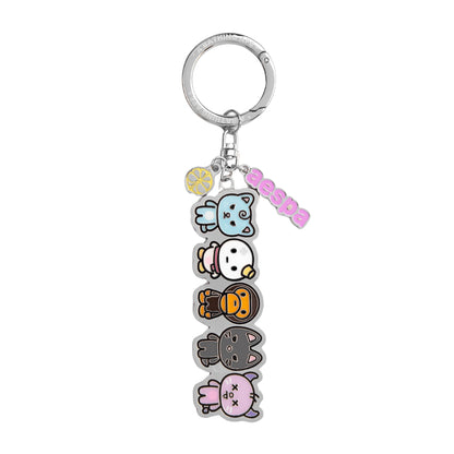 BAPE x aespa Metal Keychain