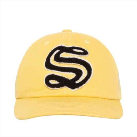 Stussy 中深哥特体 S 棒球帽 (黄色)