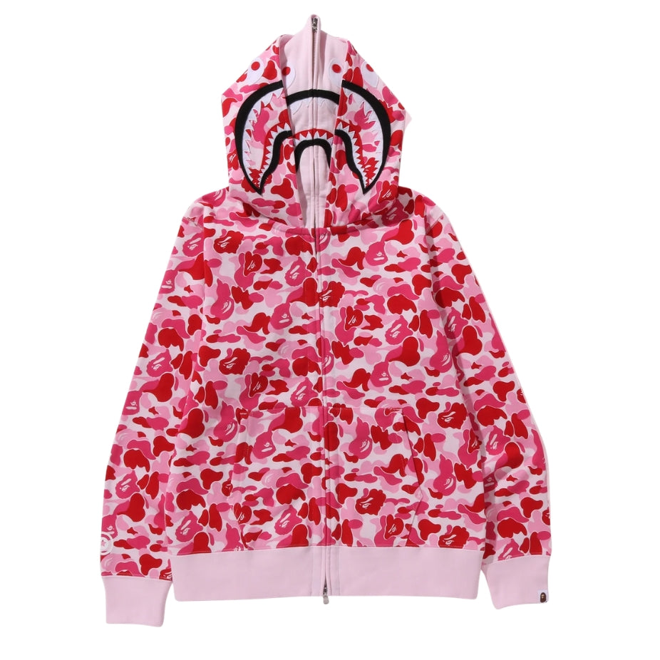 BAPE ABC Camo Double Shark Full Zip Hoodie (PINK)