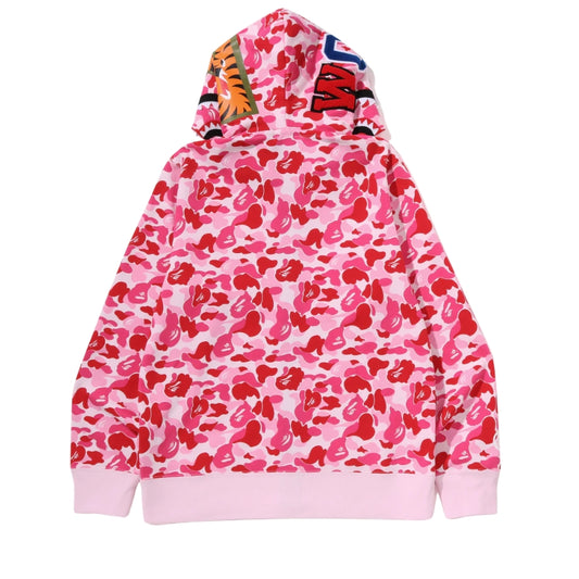 BAPE ABC Camo Double Shark Full Zip Hoodie (PINK)
