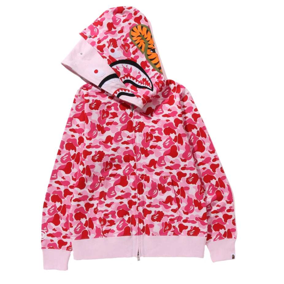 BAPE ABC Camo Double Shark Full Zip Hoodie (PINK)