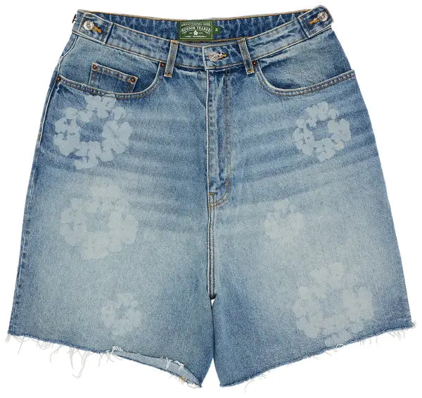 Denim Tears Laser Wreath Denim Shorts (LIGHT WASH)