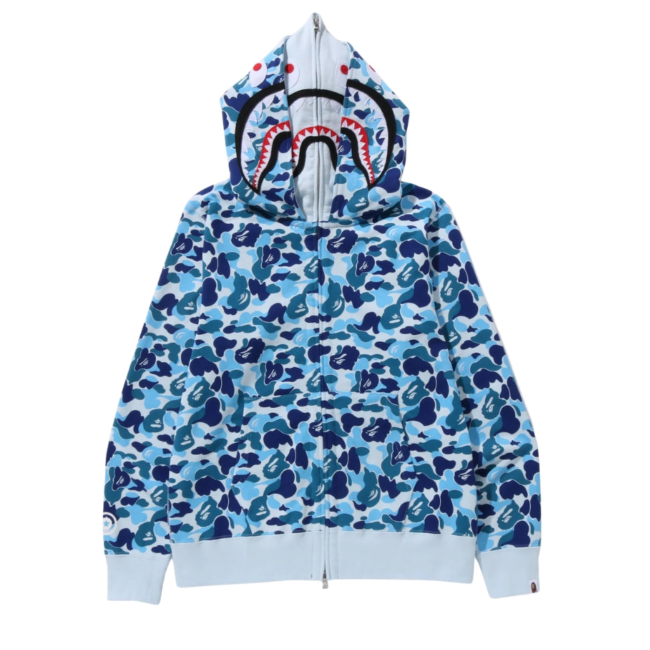 BAPE ABC Camo Double Shark Full Zip Hoodie (BLUE)