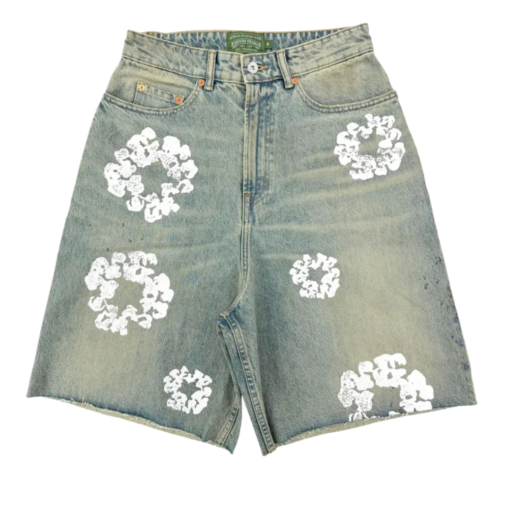 Denim Tears Cotton Wreath Denim Shorts (DIRTY WASH)