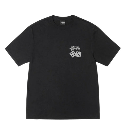 Stussy Tee Dice 颜料染色 T 恤（黑色）