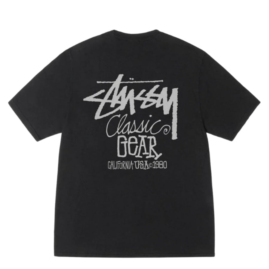 Stussy Tee Classic Gear Pigment Dyed (BLACK)
