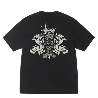 Stussy Tee Double Dragon Pigment Dyed (BLACK)