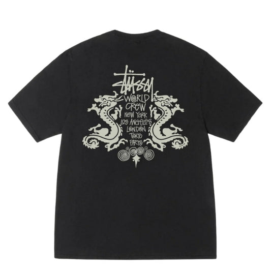 Stussy Tee Double Dragon Pigment Dyed (BLACK)