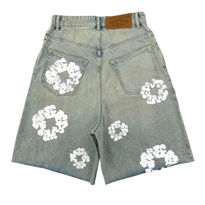 Denim Tears Cotton Wreath Denim Shorts (DIRTY WASH)