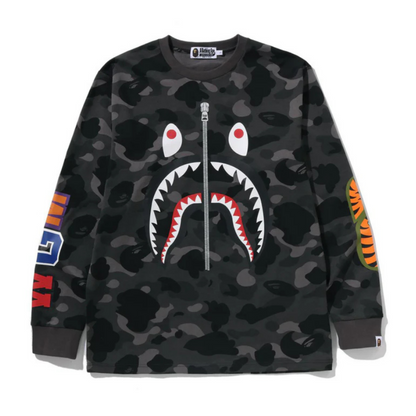 BAPE Color Camo Shark L/S Tee (BLACK)