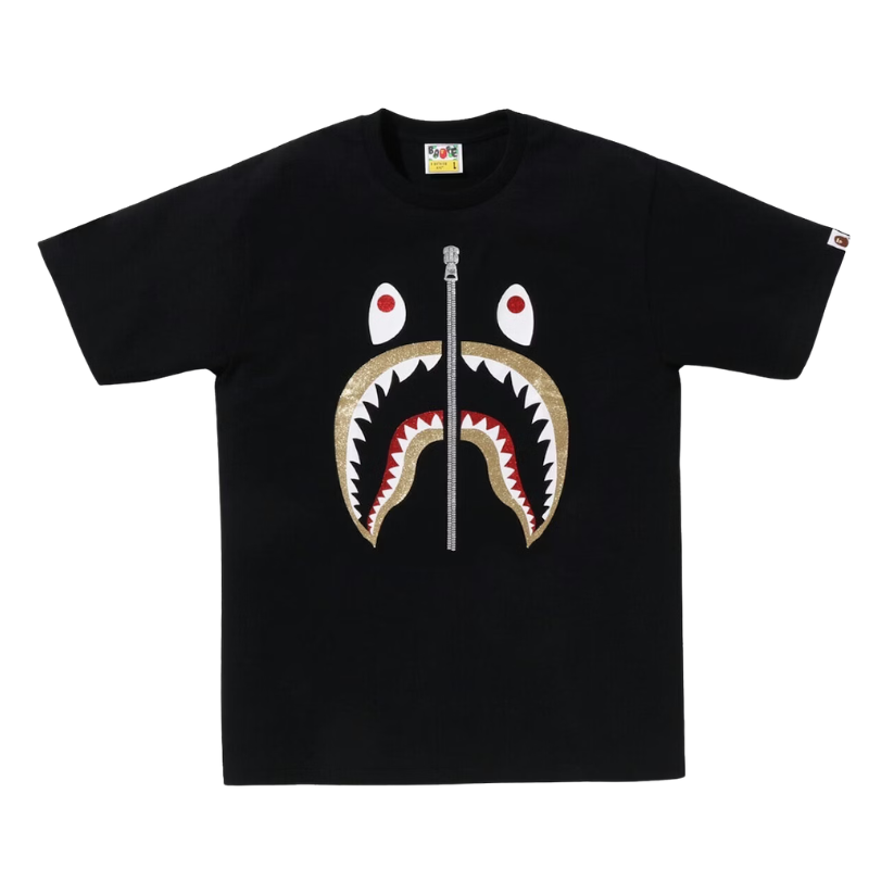 BAPE Glitter Shark Tee (BLACK)