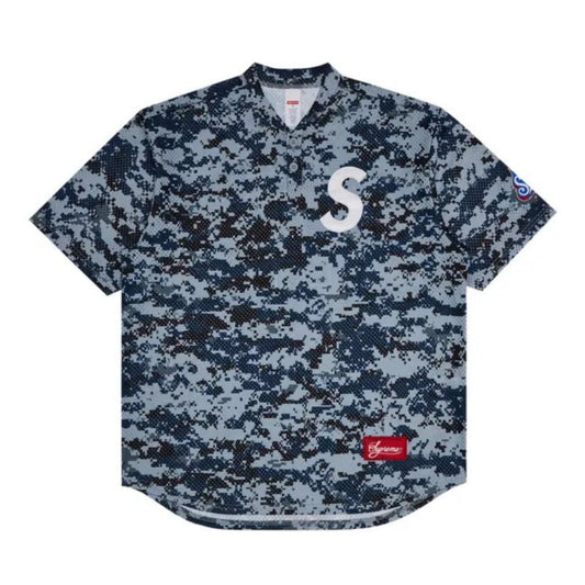 Supreme S logo Baseball Henley (DIGI CAMO)