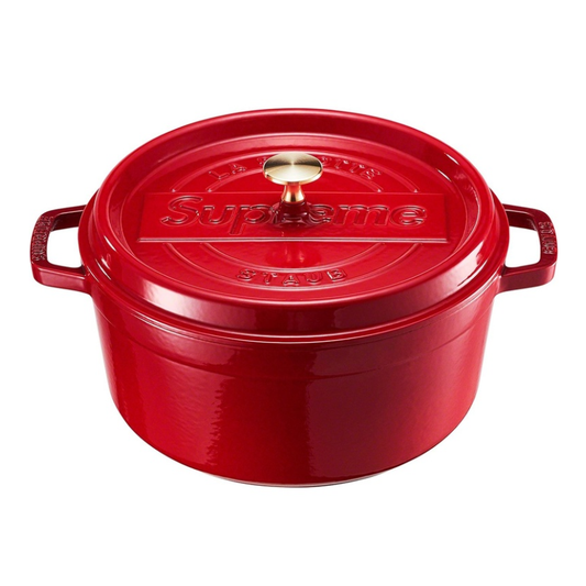 SUPREME x STAUB ROUND 5.5 QT. COCOTTE (RED)
